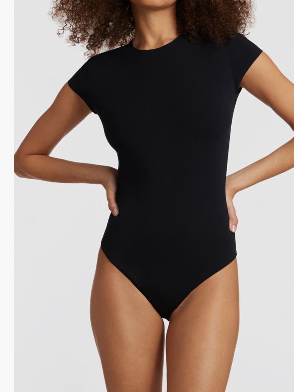 COMMANDO Butter Lux Cap Sleeve Bodysuit | Black | Size S